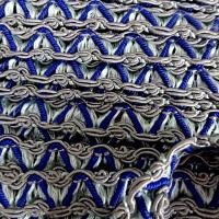 Galon rayonne zigzag gris bleu 2 1