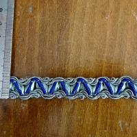 Galon rayonne zigzag gris bleu 2 
