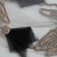 Galon resille et fil de lin motif tulipe noire 4 