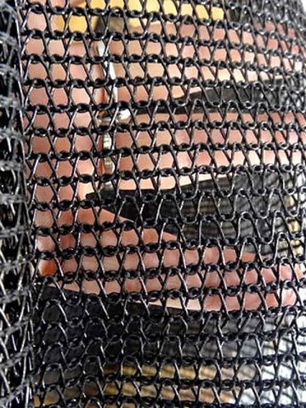 Galon resille fils metal noir 3 