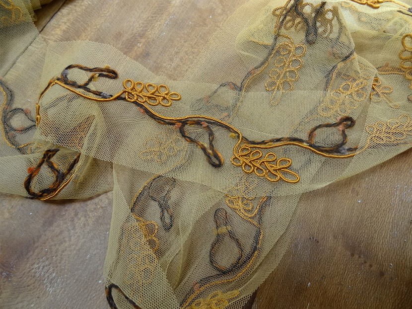 Galon resille ocre brode epis de ble 1