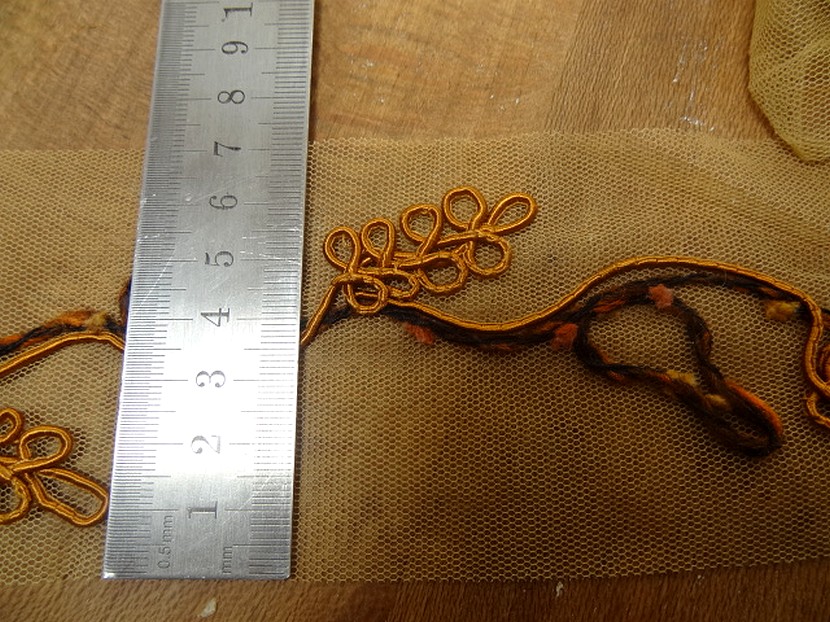 Galon resille ocre brode epis de ble 2