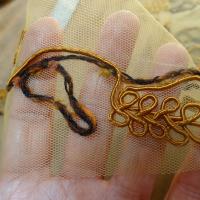 Galon resille ocre brode epis de ble 3 