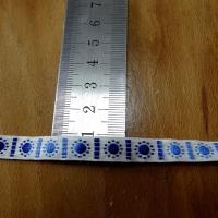 Galon ruban blanc brode bleu degrade 4 