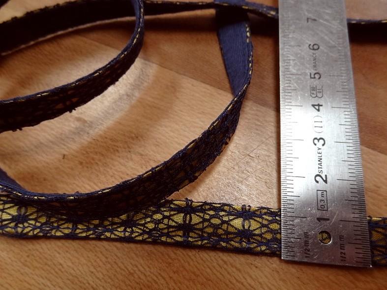 Galon ruban vieil or et aubergine 2