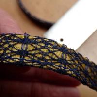 Galon ruban vieil or et aubergine 4