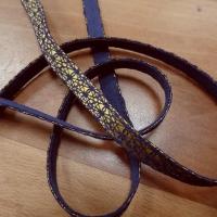 Galon ruban vieil or et aubergine 6