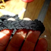 Galon souple tresse noir 3 