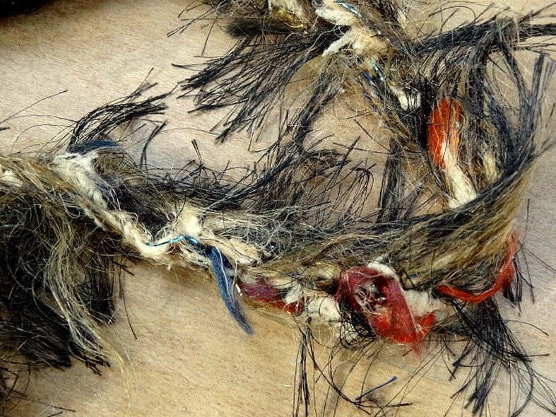 Galon tresse plumes filantes brun bleu canard feu