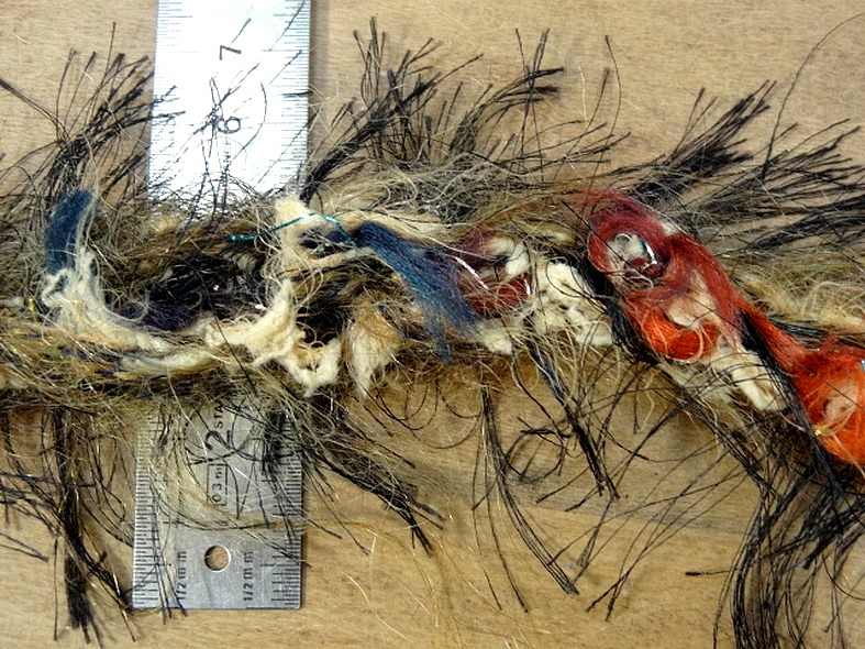 Galon tresse plumes filantes brun bleu canard feu 1