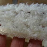 Galon velours chenille blanc casse ajoure 3 