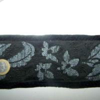 Galon velvet gris et noir 2