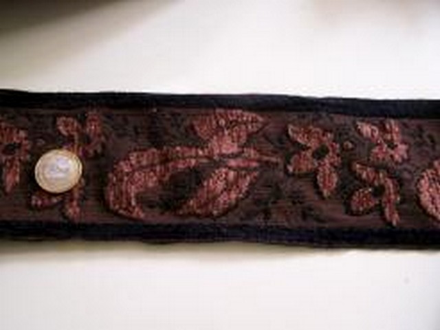 Galon velvet marron caramel 1