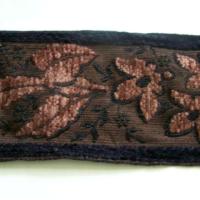 Galon velvet marron caramel 2