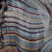 Gaze de soie rayures tissees pastel 3