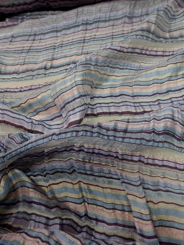 Gaze de soie rayures tissees pastel 4 