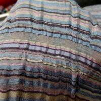 Gaze de soie rayures tissees pastel 5