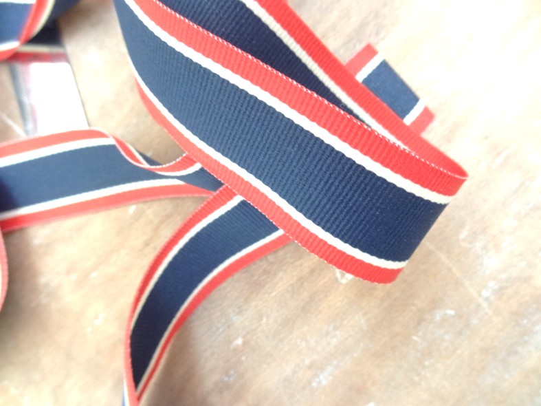 Gros grain tricolore 25 mm 2