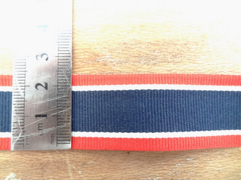 Gros grain tricolore 25 mm