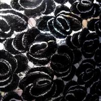 Guipure noire soie et laine