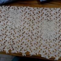 Guipure roses et feuillages festonnee ecru 1 