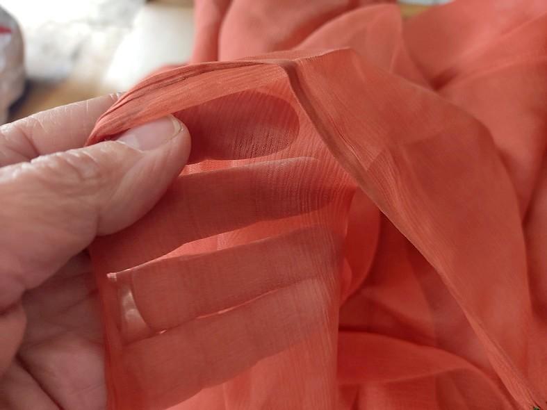 mousseline de soie rouge tomette 1