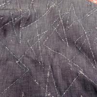 Jean bleu stone motif zigzag reversible tissu gratte motif mexicain fondu 5 
