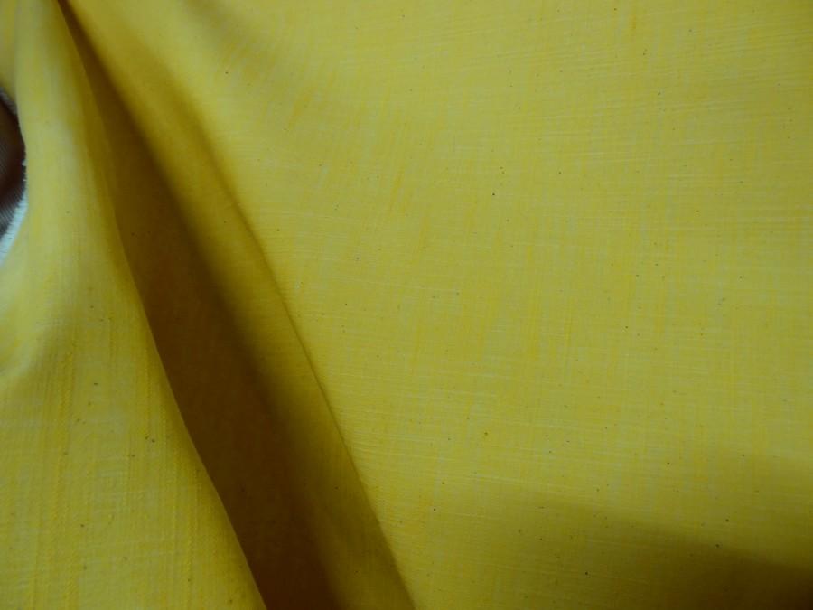 Jean coton jaune paille effet doupion 1