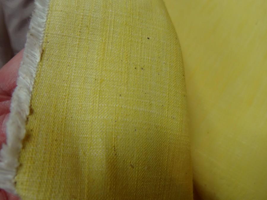 Jean coton jaune paille effet doupion 2