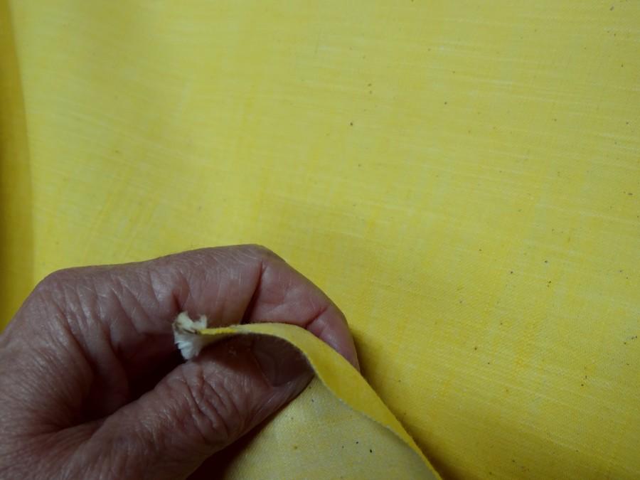 Jean coton jaune paille effet doupion 3