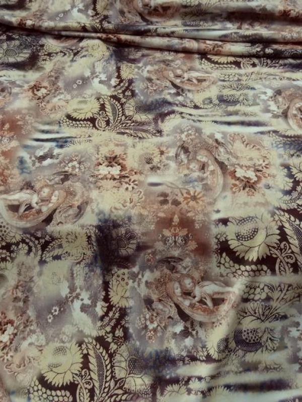 Jersey acrylique extensible motif la vierge et l enfant 1 