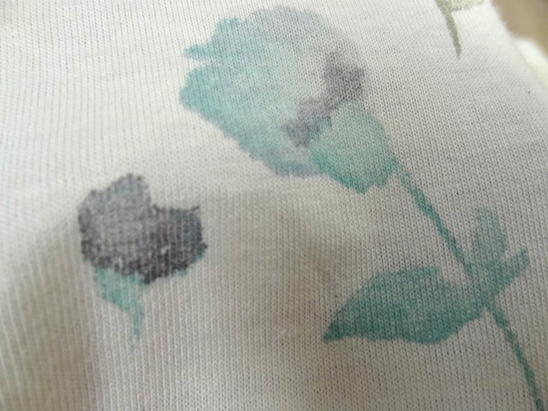 Jersey coton blanc casse fleurs en camaieu de bleus 4