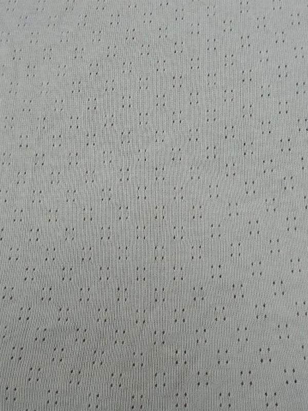Jersey coton blanc casse motif picot 1 
