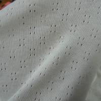 Jersey coton blanc casse motif picot 3 
