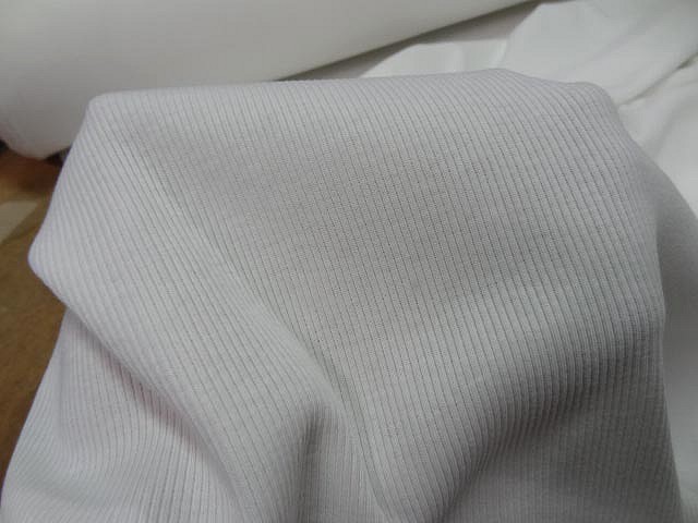 Jersey coton blanc casse moyennes cotes 1 