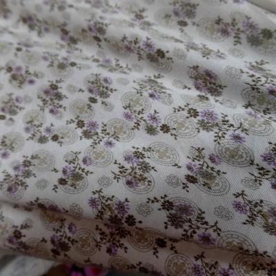 Jersey coton blanc casse petites fleurs lilas 1 