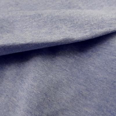 Jersey coton bleu aspect chambray 1 