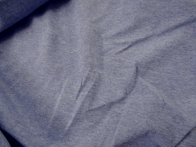 Jersey coton bleu aspect chambray 2