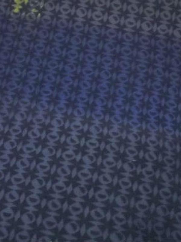 Jersey coton bleu marine devore carreaux effet d optique 2