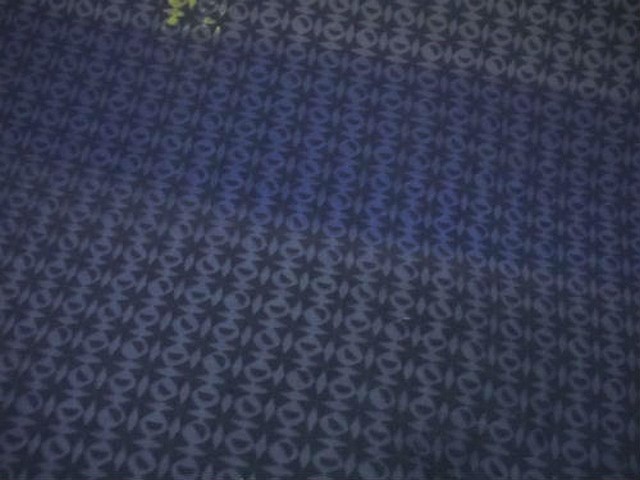 Jersey coton bleu marine devore carreaux effet d optique 2