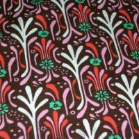 Jersey coton brique motifs art deco 1 