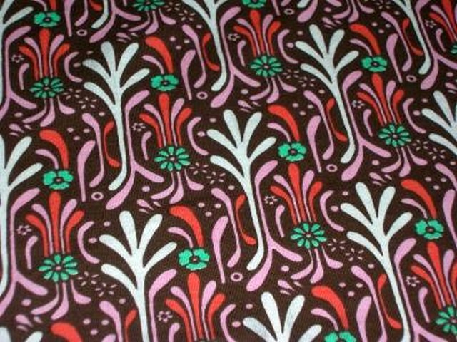Jersey coton brique motifs art deco 1