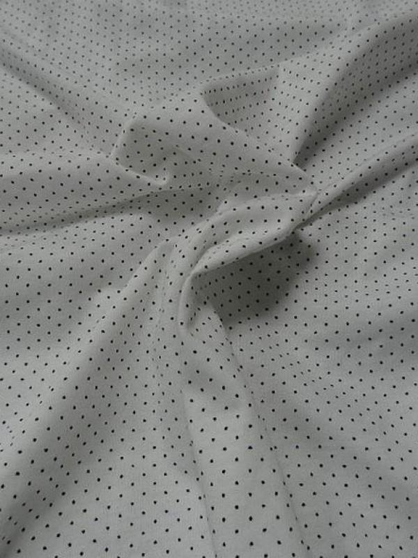 Jersey coton fin blanc casse a pois noirs 2 