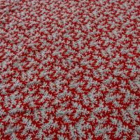 Jersey coton fin rouge fleurs blanc gris 1 1