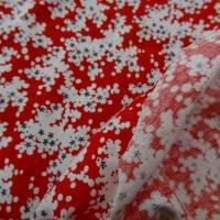 Jersey coton fin rouge fleurs blanc gris 2