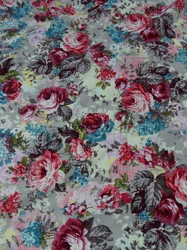 Jersey coton gratte fleurs canevas 1 