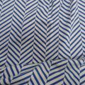 Jersey coton lycra blanc casse rayures fantaisie bleu denim 1 