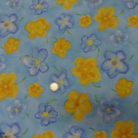 Jersey coton lycra bleu imprime fleurs3