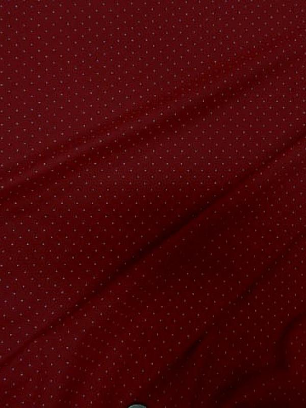 Jersey coton lycra coquelicot pois blancs fins 1 