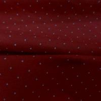 Jersey coton lycra coquelicot pois blancs fins 4 